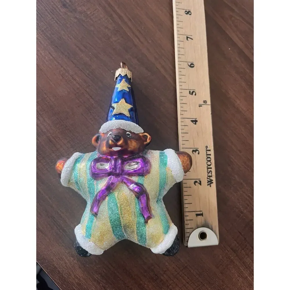 Christopher Radko Star Bear Gem Ornament 6” Vintage